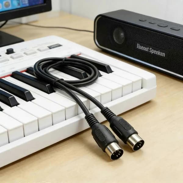 Professionel DIN 5-bens han til DIN 5-bens han-kabel lydadapterkabel til klaverkeyboard lydudstyr tilbehør 2[DB] 2
