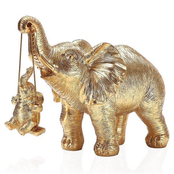 Elefantstaty. Guld elefantdekor ger lycka, hälsa, styrka elefantgåvor, dekorationer app
