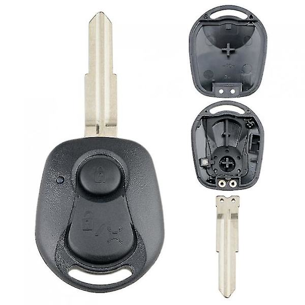 Auton avaimen korvaava kuori, 2 painiketta, kaukosäätimelle Ssangyong Actyon Kyron Rexton {DB}