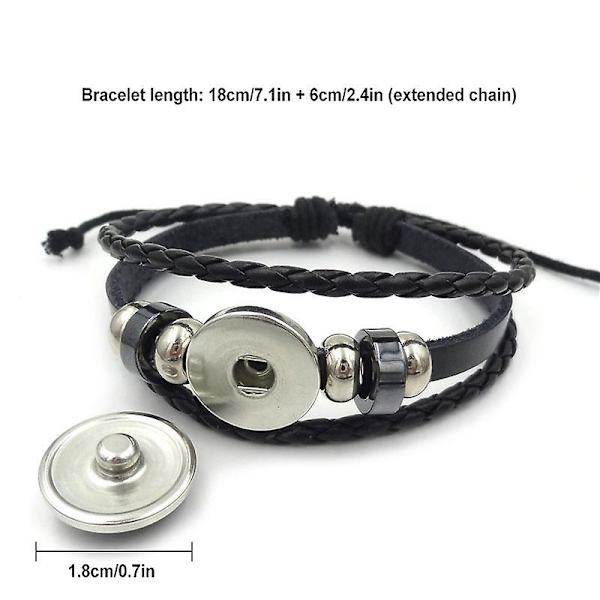 Cartoon söt Naruto armband svart läder färgglada ädelsten armband för barn barn DB 3