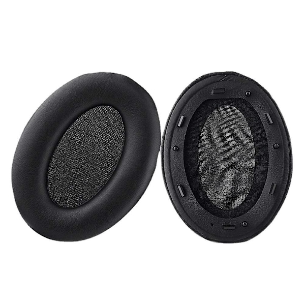 Earpadit Sony Wh-1000xm3 -langattomille kuulokkeille, korvapehmusteet - proteiininahkaa, musta {DB