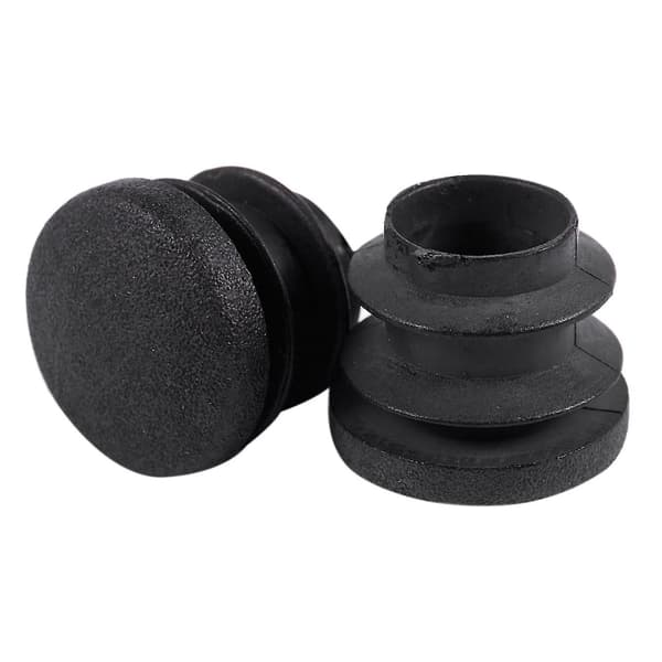 60 stk. sorte runde rørindsatser af plast, rørprop, 16 mm [dB}