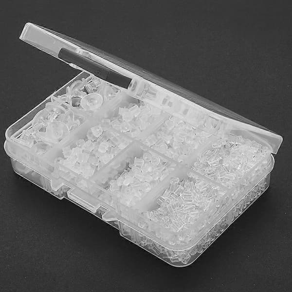 Plastik ørepropper til øreringe bagstopper 1 pakke multi-stil gennemsigtigt tilbehør [DB]