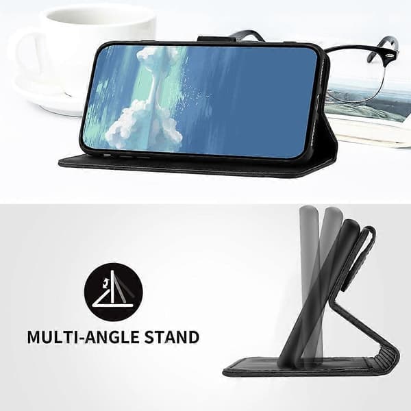 Linjemønster PU-etui til Infinix Note 40 4G [DB] Black