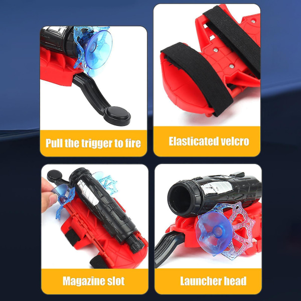 Spider Web Shooters Legetøj Til Børn Fans Hero Launcher Wrist Legetøj Sæt,cosplay Launcher Bracers Tilbehør Db 10 bullets