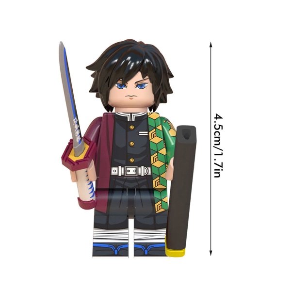 Children's Assembling Toys Demon Slayer Blade Series Tanjirou Nidou Inosuke Minifigure db