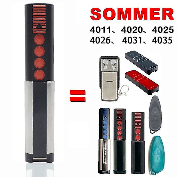 2 stk Sommer 4018 Pearl Tx55-868-4 / 4019 Pearl Vibe Trx55-868 / Slider+ / Pearl Twin Garasjeport Fjernkontroll 868mhz {db} Style1