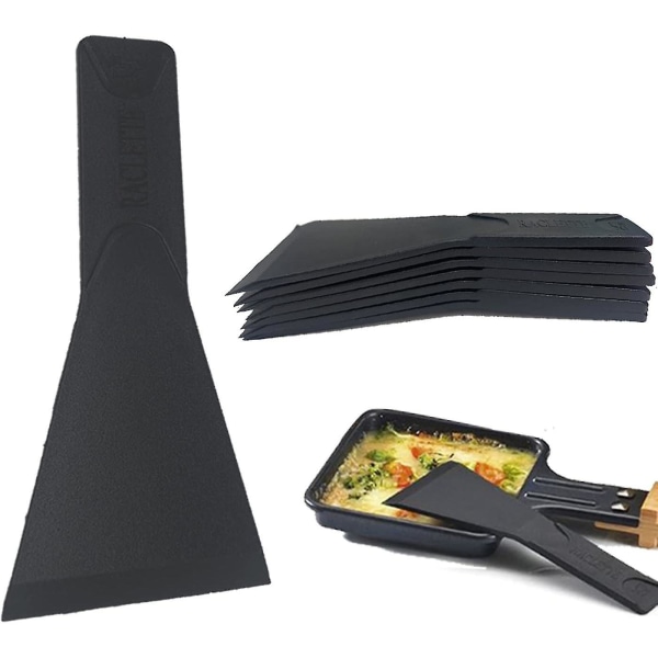 Raclette Spatula Sæt med 8, Non-stick, 2\" Bred, Maxi Skrå, Plast Raclette Spatula  [dB}