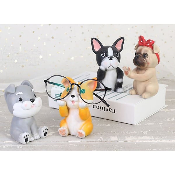 Brilleholder til hundehvalpe Brilleholdere Brilleholdere Solbriller Display Cute Animal Design Decoration (bulldog)