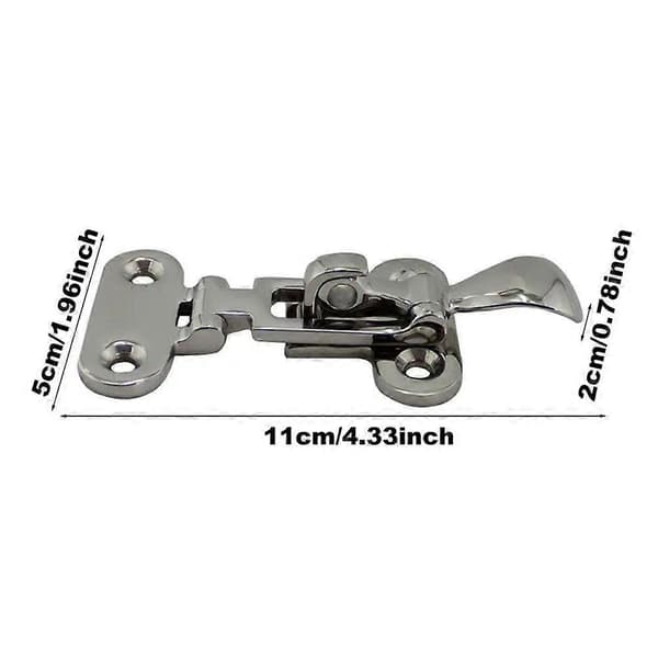 Rustfrit stål marine lås 316 Rustfrit stål låsbar Toggle Clamp Latch Hold Down Clamp Latch [DB] Silver