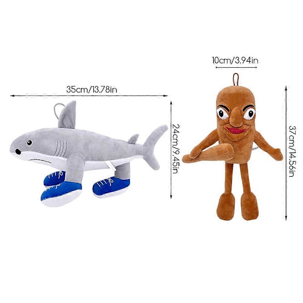 Tralalero Tralala Leksak Gosedjur Italiensk Brainrot Djur Leksaksdocka Present till Fans Pojkar Flickor [DB] Shark