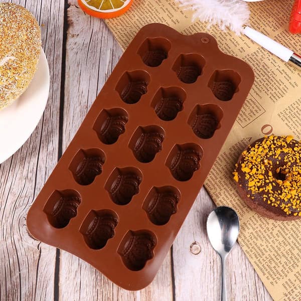 Silikone chokoladeform sæt: 2 kroneforme til varm chokoladebomber og kagedekoration