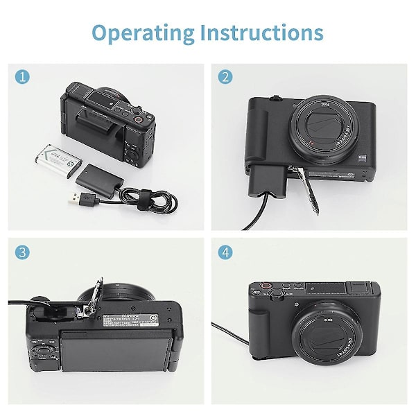 Np-bx1 Dummy batteri med usb-a adapter DC kobling Zv-1 Rx100 M7 M6 M5 Rx1r Hx50 Hx90 Hx300 Hx400 C