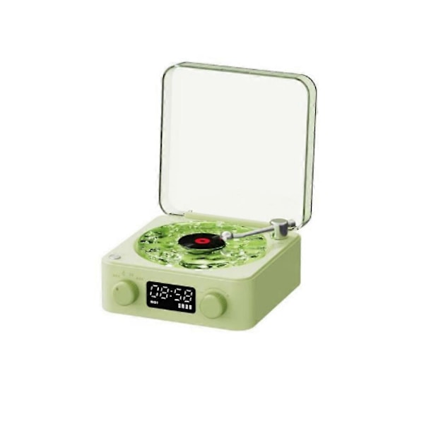 Lumena Lamp Skivspelare, Waves Vinyl Bluetooth-högtalare med 4 lägen justerbar Db Seaweed Green
