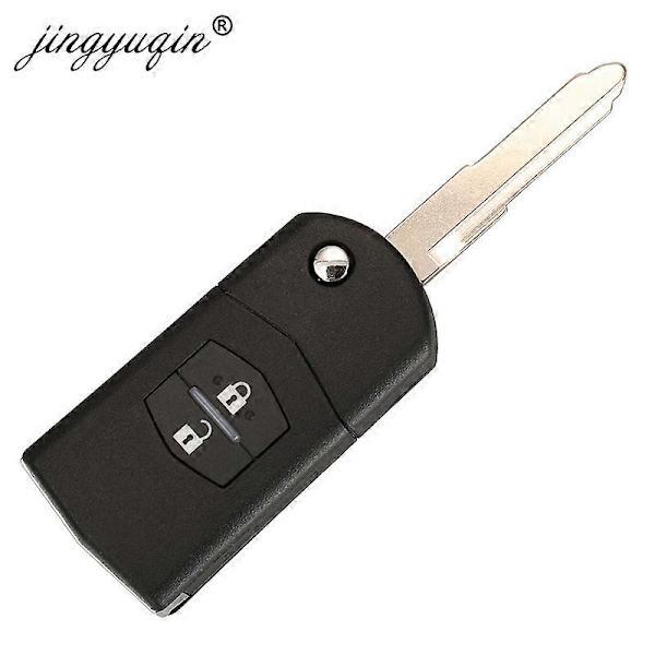 2/3-knapps Fjärrnyckelskal Vikbart Fällbart För Mazda 2 3 5 6 CX-7 / CX-9 / MX-5 Med Oskuren Blad Ersättning DB 3BTN Big Holder