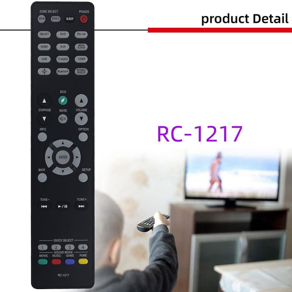 Rc-1217 Fjärrkontroll Ersättning För Av Receiver 30701024500ad Avr-x1500h Avr-s750h Avr-x1400h Avr-x1 [DB] Black