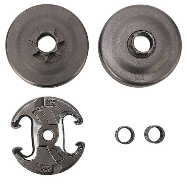 0.325 7T Kjedebrems Clutch-sett 537291702 Clutchtrommel Lagersett Erstatning for Husqvarna 455 460 Rancher Kjedebrems DB