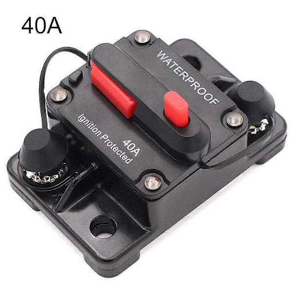 40/50/60AMP Bil Strömbrytare Säkring Återställ Vattentät 12V~48V DC Båt Bil IP67 [DB] QP100273-40A