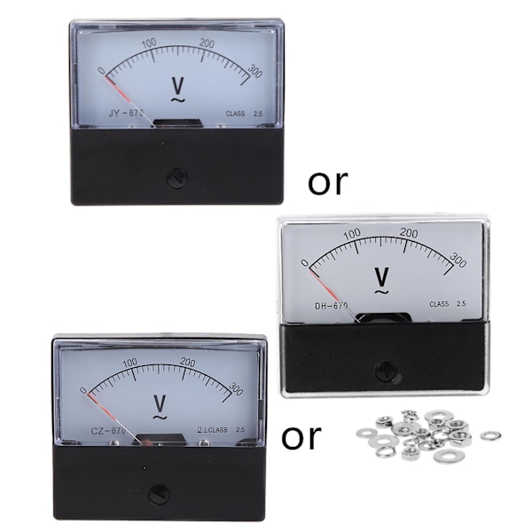 AC 0-300V Analogt Panelmeter Voltmeter DH-670 Spenningsmåler Panel Voltmeter db