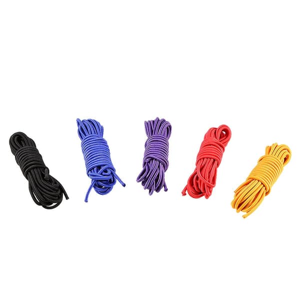 5 Meter 4mm / 5mm Kajakbåt Elastisk Bungee Snöre {db} Black 4mm