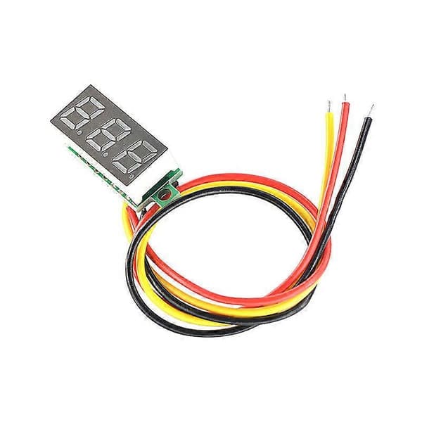 4 st. minivoltmeter, digital DC-voltmeter 0,28 tum, panel 0-100V DC 3 ...