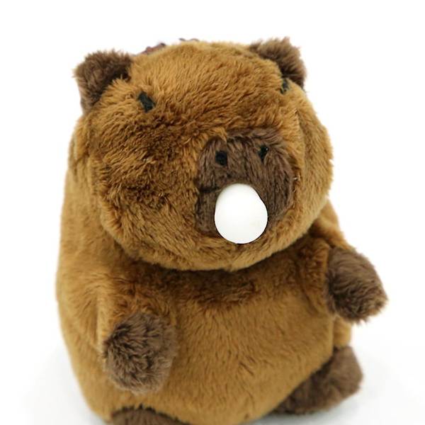 Søt plysj Capybara nøkkelring med Squeeze Bubble Stress Relief Toys Små nøkkelringer for barn kvinner menn [DB] 1PC