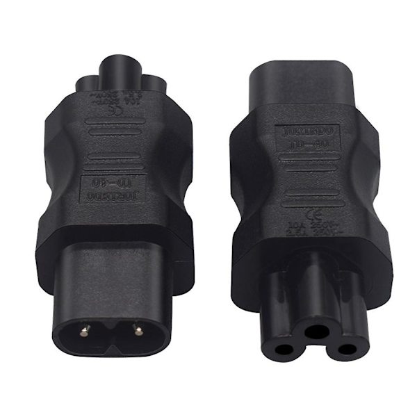 Letvægts Han-Hun Adapter C7 til C8 Lige Adapter C8 til C13/C8 til C15 db C8 to C7