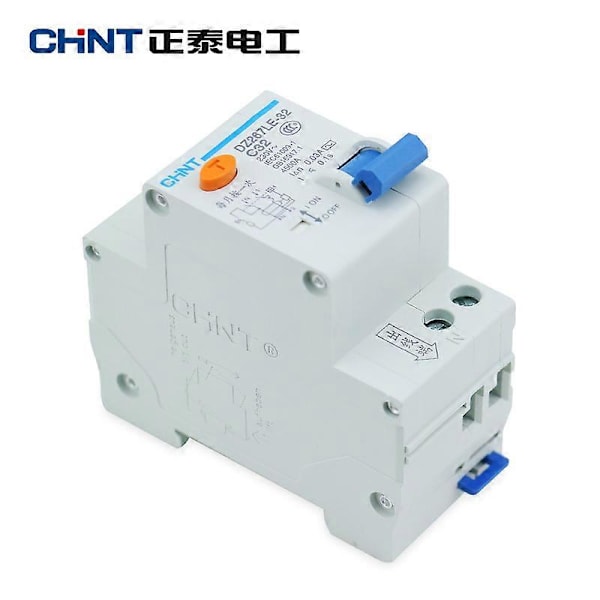 1 st CHNT CHINT DZ267LE-32 1P+N DPNL 6A 10A 16A 20A 25A 32A Jordfelsbrytare RCBO MCCB 36MM [DB] 20A 1P 1N