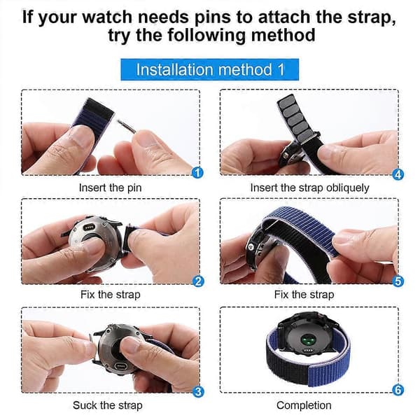 Justerbart klockarmband med sömmar i nylonögla för Garmin Forerunner 965 955 945 935 [DB]