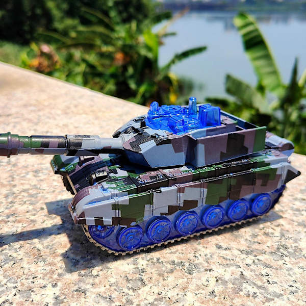 Elektrisk lille tank til børn, lys- og lydeffekter, manuel tårn, universel tank, legetøjstank Db A