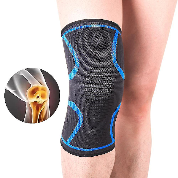 2-pack Knäskydd | Knäkompressionsskydd för Män och Kvinnor | Knästöd för Löpning db black M