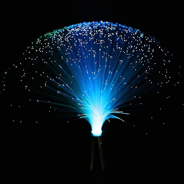 Led flerfarget skiftende fiberlys fargerik skiftende fiberoptisk fontenefestlys nattlyslampe beroligende lampe julegave [DB]