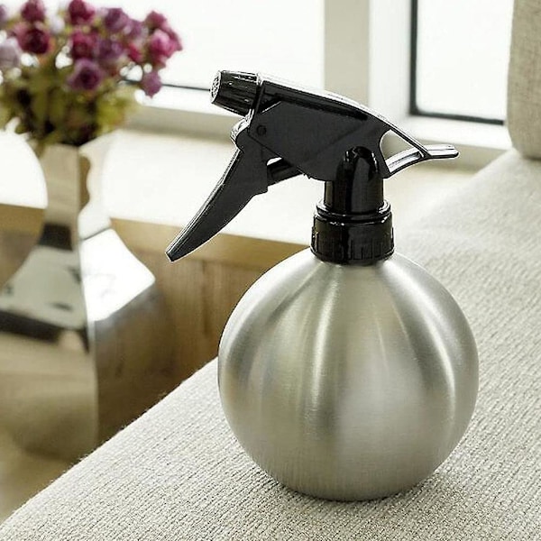 500 ml 304 rostfritt stål vattenflaska trädgård växt sprayflaska liten hushållsdesinfektionsspruta [dB} silver