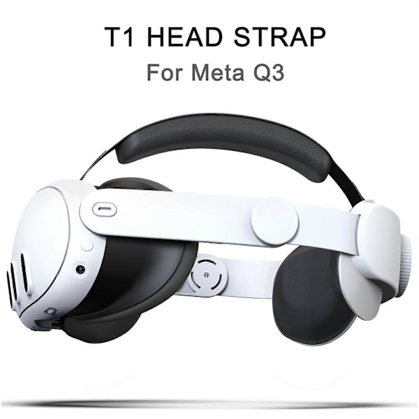 Säädettävä Vaihtopääpanta Meta Quest 3 -päähän kiinnitettävään älykkääseen VR-lasisarjaan - Musta [DB] Multicolor White