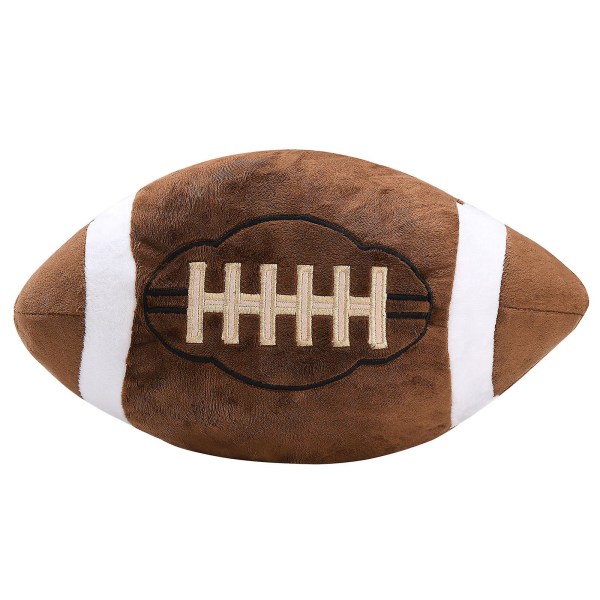 Simuleringsbollskudde Vinterplysch Andningsbar Fläktgåva Plyschleksak [DB] Grey rugby   30CM