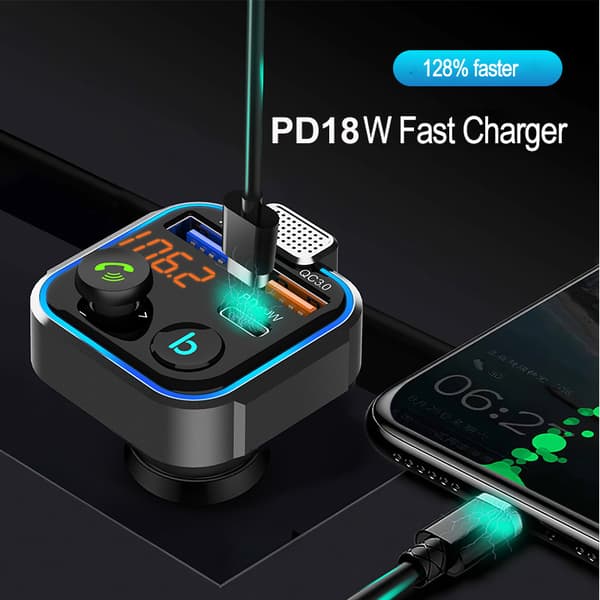 Bluetooth-spelare bil Bluetooth FM-sändare bas mp3-musikspelare