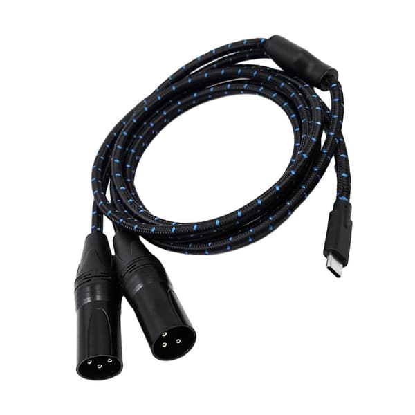 TypeC til 2XLR Kabel UsbC til 2XLR Adapterledning til Lydudstyr Db 50cm