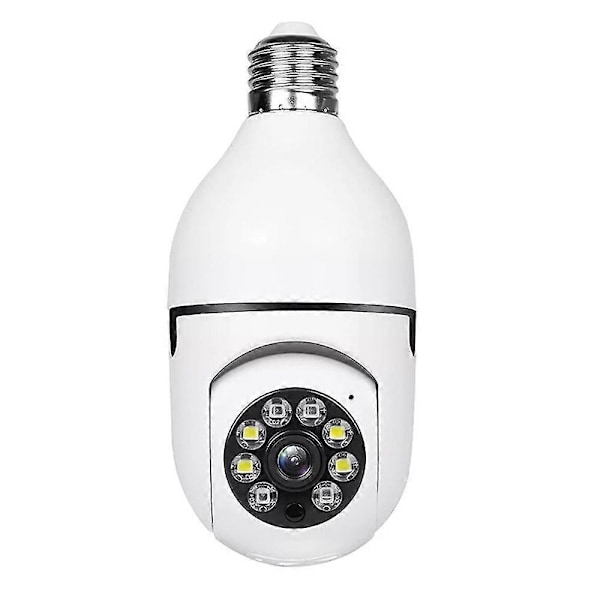 E27 Pære Kamera, 1080p Sikkerhetskamera System Med 2.4ghz Wifi, 360 Hjemmeovervåking, Nattsyn, Toveis Lyd, Smart Bevegelsesdeteksjon [db]