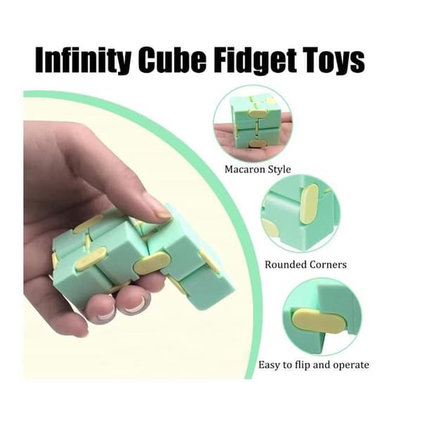 Sett med 4 Fidget Infinity Cubes, Infinity Cube Sett, Mini Infinity Cube Kill Time, Dekompresjonskubeleke, Avslappende leke for[YJD]