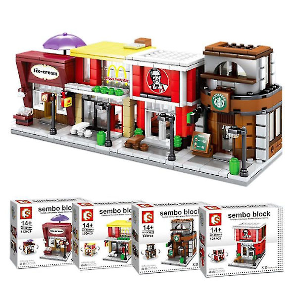 Kfc byggeklosser Sembo City Street Store byggeklosser modell Db