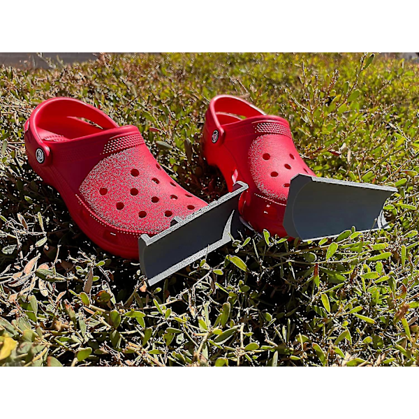 1 Par Sneskraber til Crocs Tilbehør, Sneskraber Croc Charm Vedhæftning [Db] Grey