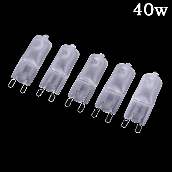5 kpl himmeä halogeeni G9 himmennettävä lamppu 220v lamppu 20/40/60w halogeenivalo G9 [DB] 40W-10PCS