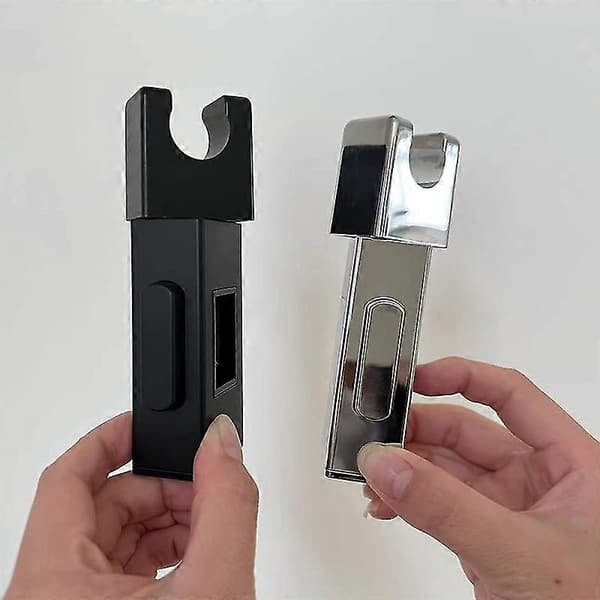 Udskiftningsbeslag til håndbruser, justerbart håndbruserbeslag 30*18 mm håndbruserholder til glidebom, forkromet [DB] black