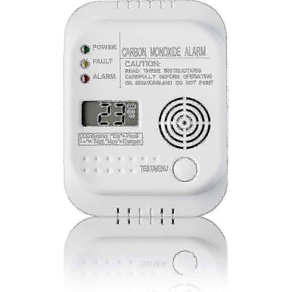 Kolmonoxiddetektor, Batteridriven, Gasdetektor med Display och Temperaturmätare - Utmärkt [db]