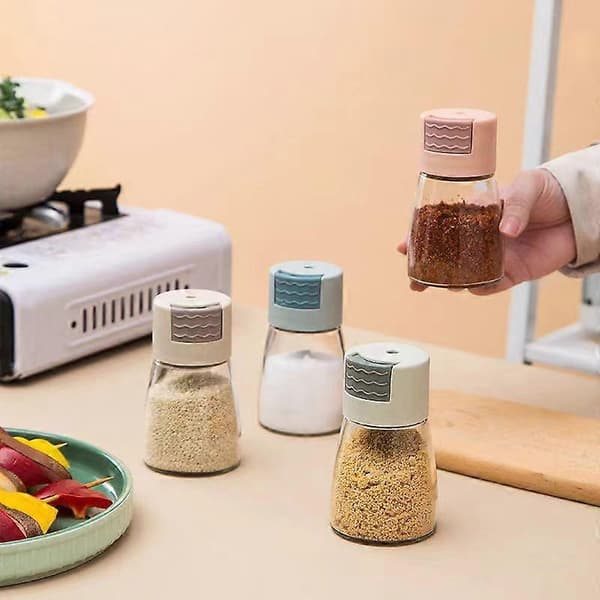 Salt- och pepparströare, 180 ml saltströare, klar glasbotten (blå)[DB]