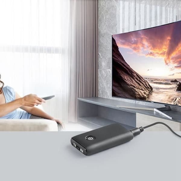 Bluetooth 5.0 lydadapter 2-i-1 transceiver A2DP 3,5 mm hjælpe-Bluetooth-adapter til pc-tv