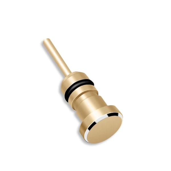 Øretelefon 3,5 mm Aux Jack-kontakt Anti-støvplugg Kortfjerning Pin Kompatibel Iphone Golden
