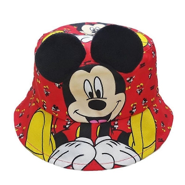 Reversibel Mickey Minnie Musse bøttehatt for barn, fiskerhatt, caps, beanie, solhatt {DB} C