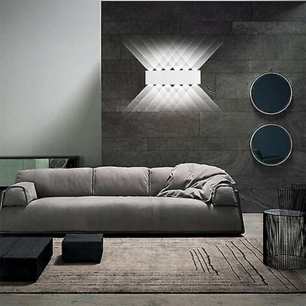 MAGIC væglampe 12 LED aluminium pære lampe Cool hvid sort lys til hjemmet entre [DB]
