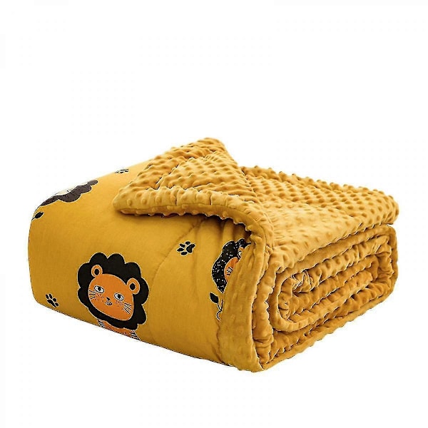 Paino Peitto Lapsille, 100% Puuvilla Heitto Peitto Helmillä, Kääntökäyttöinen Painava Peitto Lapsille, 39x59 Tuumaa DB